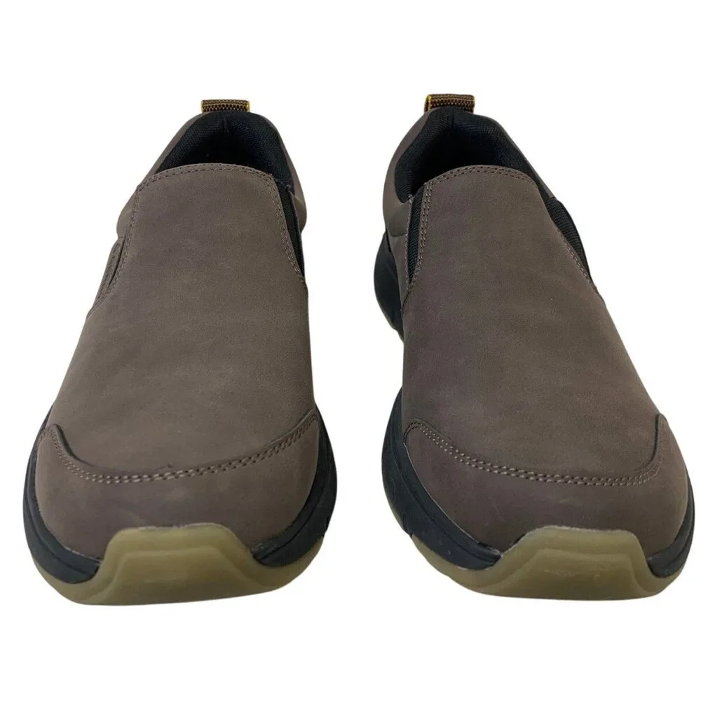 Gerry Mens Size 9 Brown Faux Suede Slip On Moc II Comfort Insole Casual Shoes